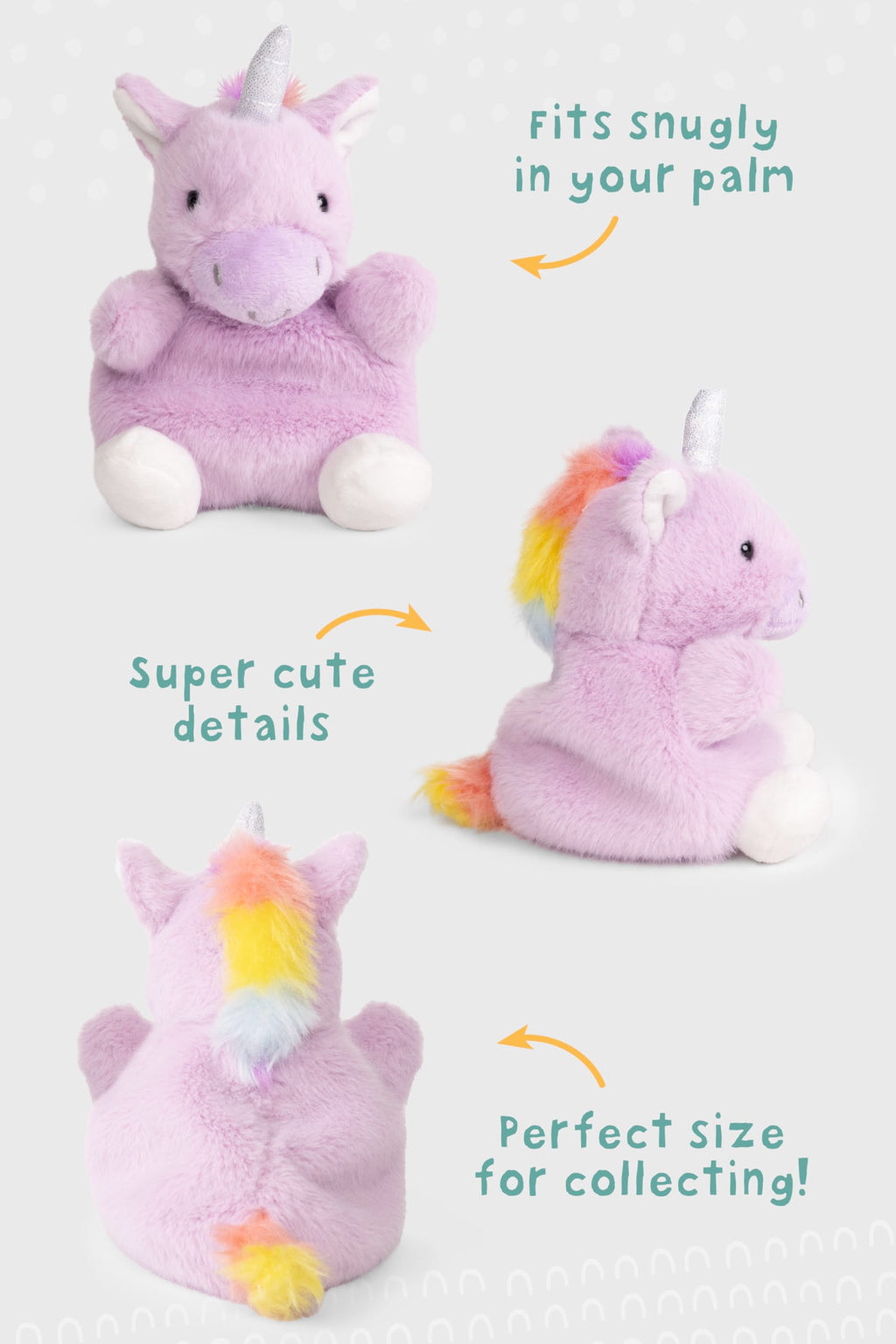 Living Nature Little Snugglies Purple Unicorn Plush Toy - Mini Collectible Stuffed Animal