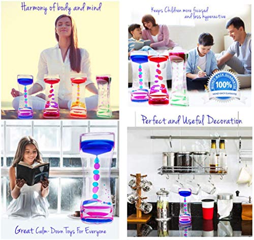 LIVOND 3-Pack Calming Sensory Toys - Liquid Motion Bubbler Timers for Kids with Autism, ADHD, Anxiety - Style #3