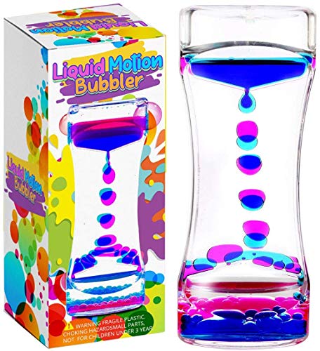 LIVOND Liquid Motion Bubbler Timer 2 Minute – Calming Sensory Toy for Kids with Autism, ADHD, Anxiety (Single Pack)
