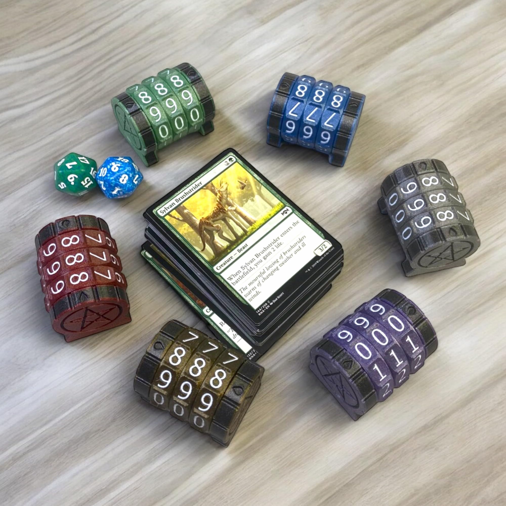 Lixusia Purple Life Counter Health Tracker – 0-999 Range for MTG, DND & Board Games with Teardrop Indicator