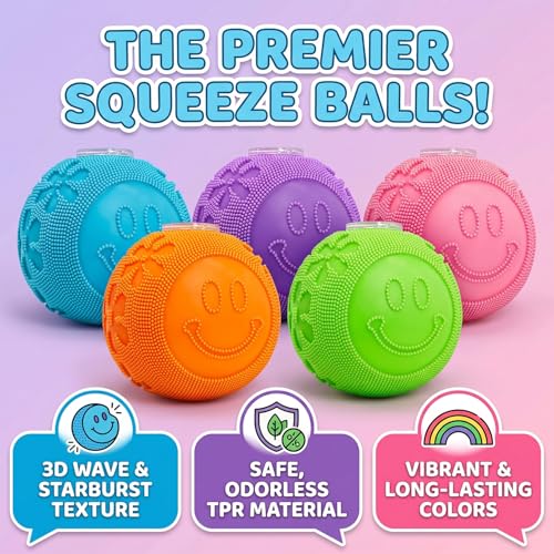 LLIEIFQ Fuzz Ball Squishy Stress Ball Toy – Purple Soft Fidget Toy for Anxiety Relief