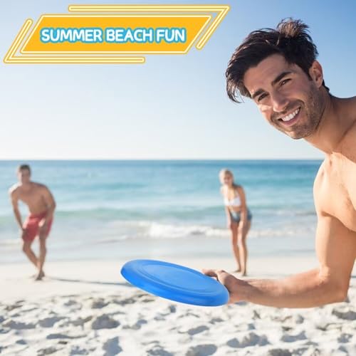 LNCOJOLM 8-Inch Flying Discs (8 Pack) – Stable Flight, Non-Slip Grip, Vibrant Colors for Outdoor Games