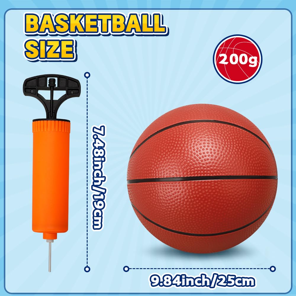 LNCOJOLM 9.8-Inch Waterproof PVC Basketball for Pool, Trampoline, and Indoor/Outdoor Play – Soft, Anti-Slip, Size 7