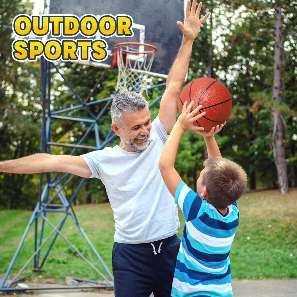 LNCOJOLM 9.8-Inch Waterproof PVC Basketball for Pool, Trampoline, and Indoor/Outdoor Play – Soft, Anti-Slip, Size 7