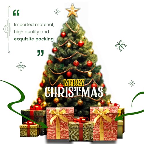 LNV 3ft DIY Felt Christmas Tree Set - 32 Ornaments & LED Lights, Gift Ready for Toddlers