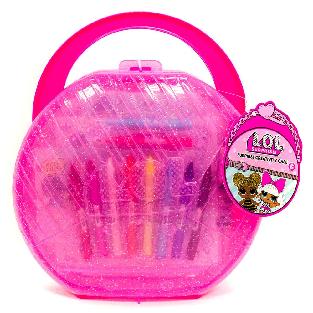 L.O.L. Surprise! Creativity Case – Hot Pink Travel Art Kit with Dolls, Stickers, and Scratch Art