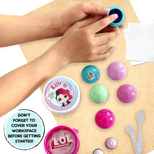 L.O.L. Surprise! DIY Color Change Lip Gloss Making Kit – Create 5 pH-Reactive Glosses with Flavors and Stickers
