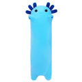 Long Axolotl Plush Body Pillow - 19.6" Soft Stuffed Animal for Kids, Blue Gift