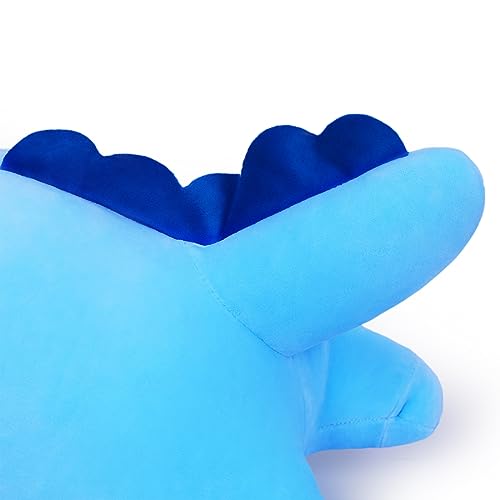 Long Axolotl Plush Body Pillow - 19.6" Soft Stuffed Animal for Kids, Blue Gift