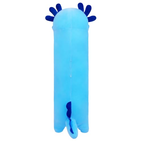Long Axolotl Plush Body Pillow - 19.6" Soft Stuffed Animal for Kids, Blue Gift