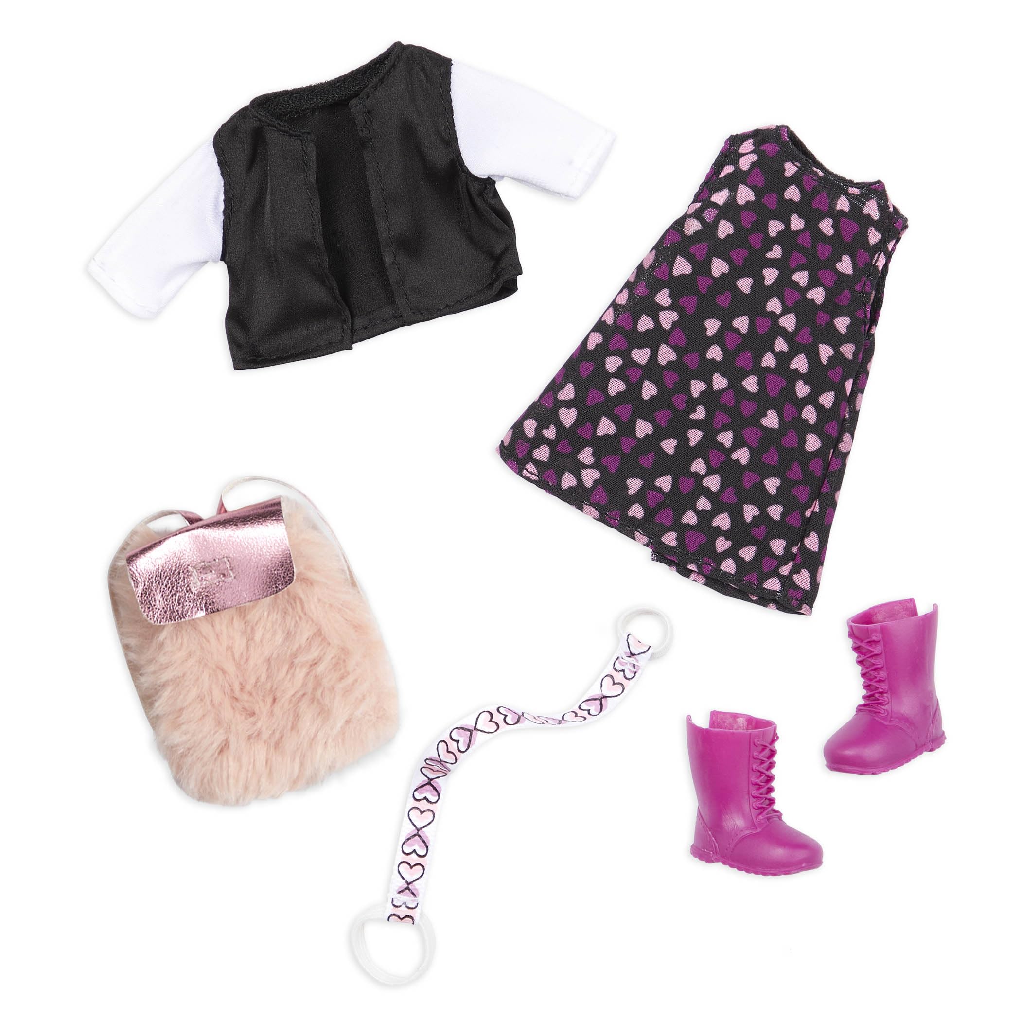 Lori Gia & Gunner 6-Inch Mini Doll and Dalmatian Puppy Playset for Kids Ages 3+