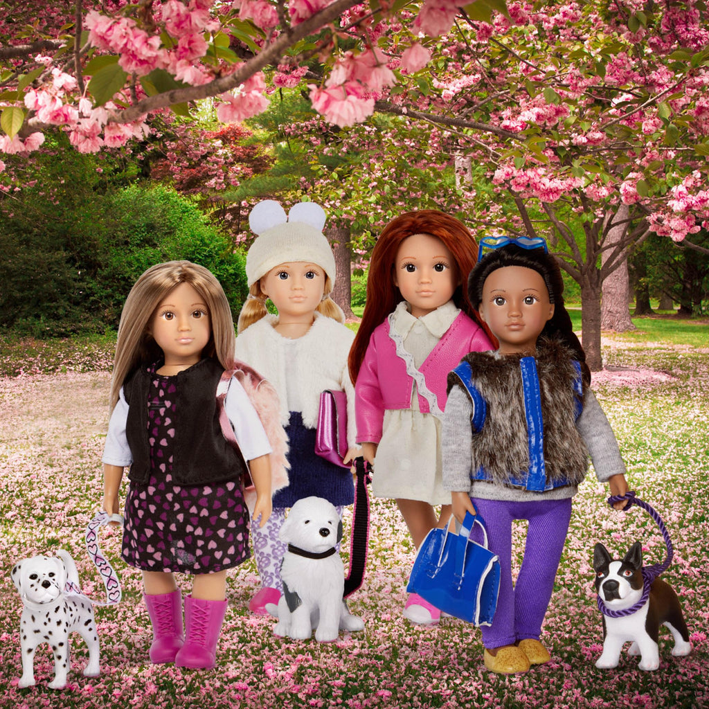Lori Gia & Gunner 6-Inch Mini Doll and Dalmatian Puppy Playset for Kids Ages 3+
