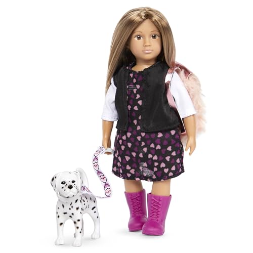 Lori Gia & Gunner 6-Inch Mini Doll and Dalmatian Puppy Playset for Kids Ages 3+