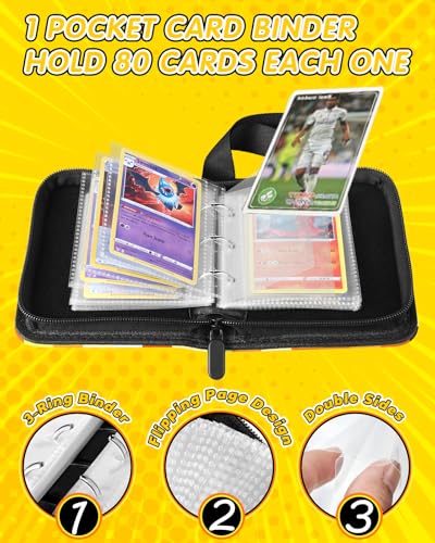 Lotadilo Mini 1-Pocket Card Binder – Holds 80 Cards, Green Checkered, Lightweight & Portable for Sports & Game Cards