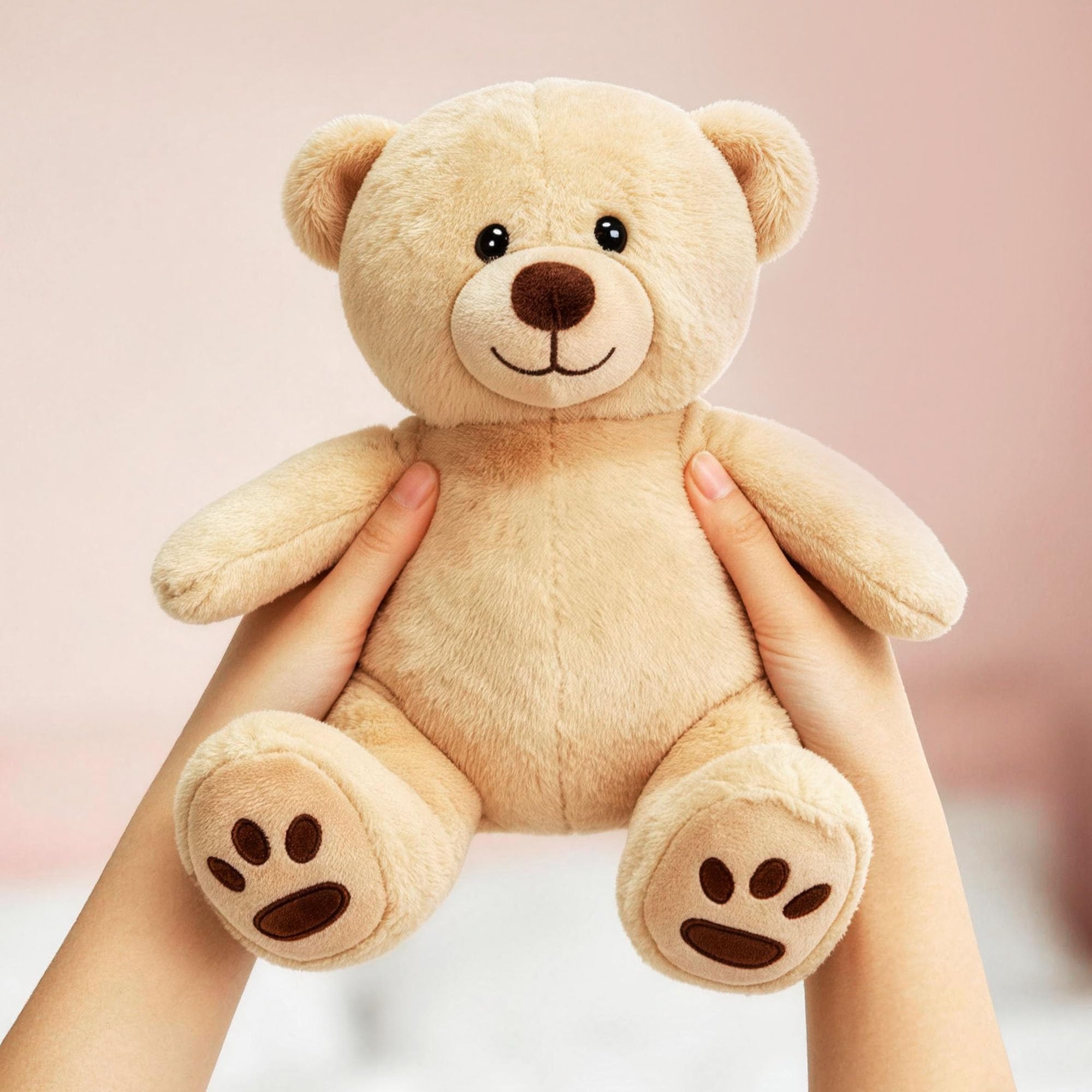 LotFancy 8-Inch Light Brown Teddy Bear – Soft Plush Stuffed Animal for Kids