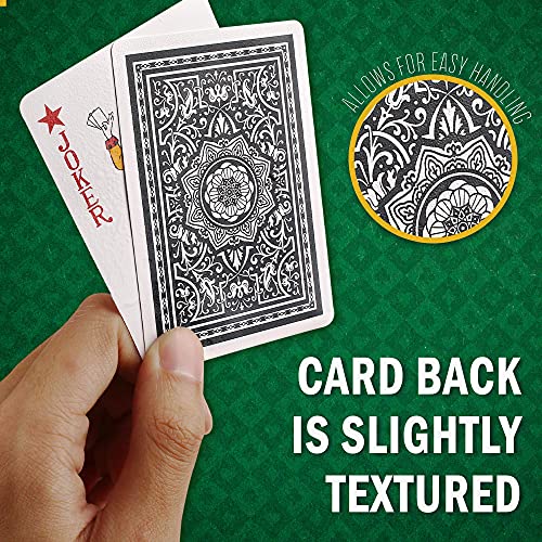 LotFancy Waterproof Plastic Playing Cards 2 Decks Jumbo Index Large Print for Pool Beach & Poker
