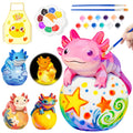 Loungelore Paint Your Own Axolotl Lamp Kit – DIY Tap Night Light for Kids