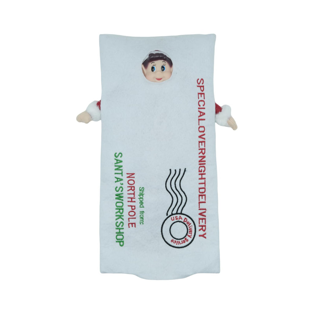 LovelfStory Santa's Letter Couture Elf Doll Clothes - White Outfit for Boy or Girl Elf Dolls