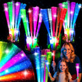 LovesTown 12-Piece LED Glow Sticks with 3 Light Modes, Fiber Optic Wands for Parties