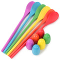 LovesTown 12-Piece Wooden Egg and Spoon Race Game for Parties and Outdoor Fun