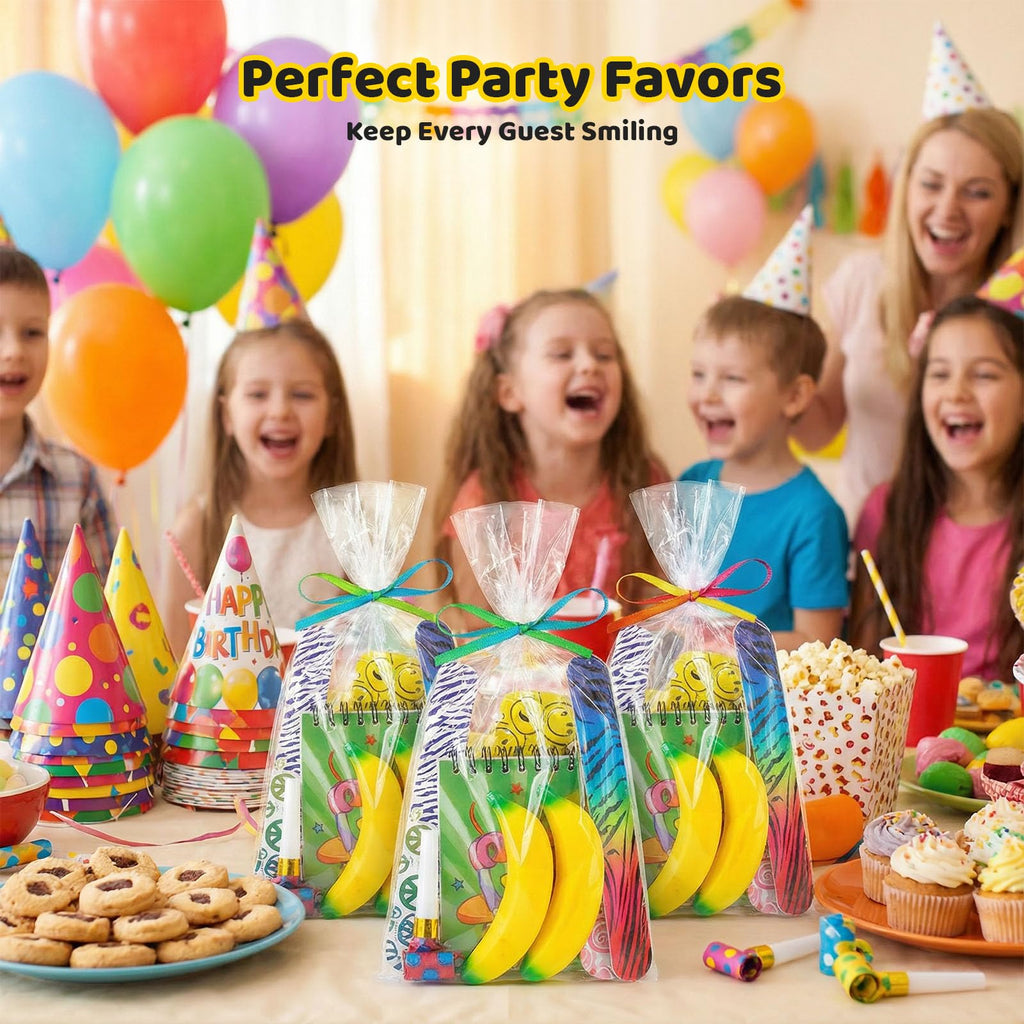 LovesTown 15 Pack Banana Stress Toys - Mini Fidget Squeeze Toys for Kids Party Favors, Classroom Prizes, Stocking Stuffers