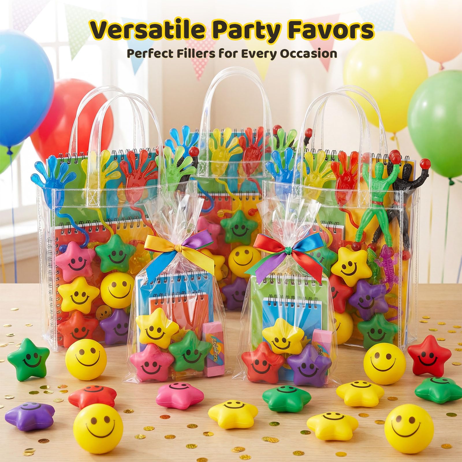 LovesTown 20 Pack Star Stress Balls – 2-Inch Foam Squeeze Toys for Kids, Classroom Prizes, Sensory Fidget