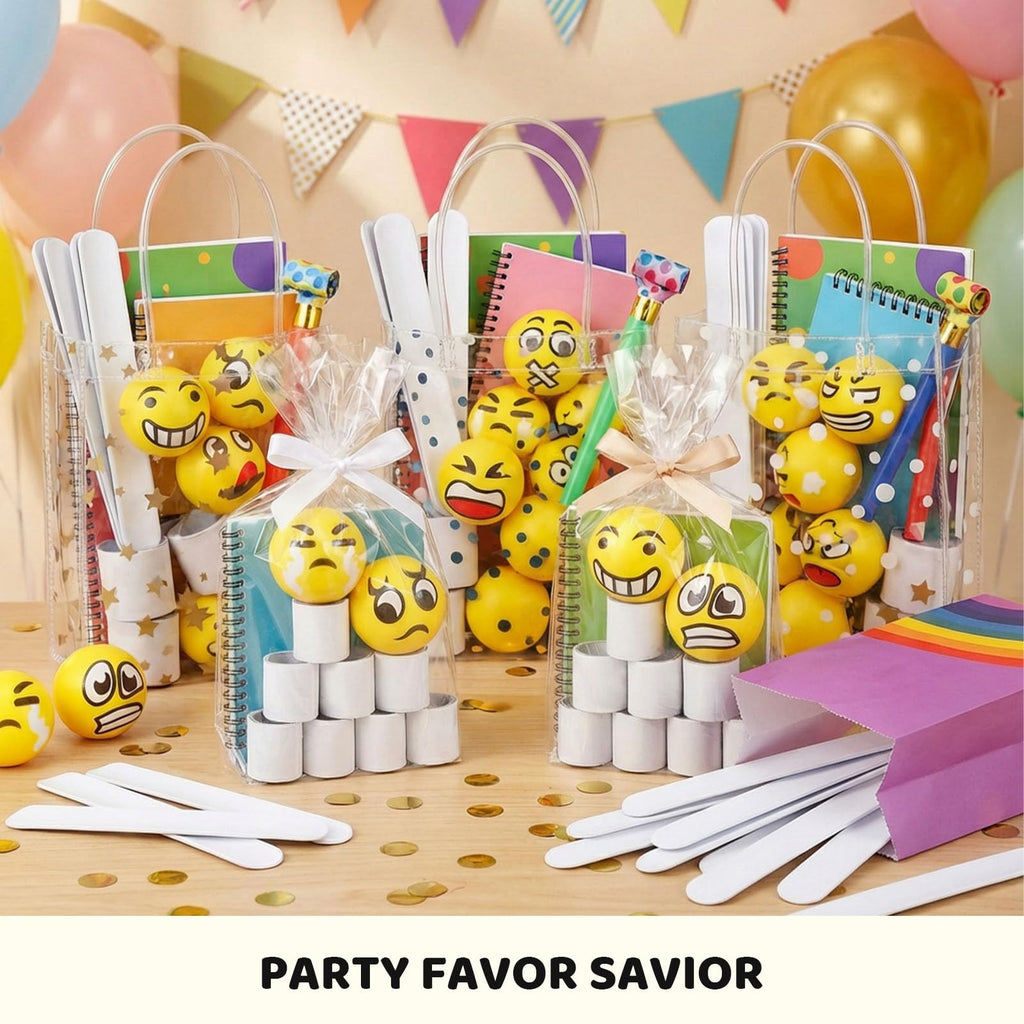 LovesTown 54 White Slap Bracelets – DIY Craft Snap Bracelets for Kids Party Favors, Classroom Prizes, and Goodie Bag Stuffers