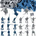 LovesTown 80-Piece Blue and Gray Civil War Army Men Set - Plastic Toy Soldiers for Dioramas, School Projects, and Battles