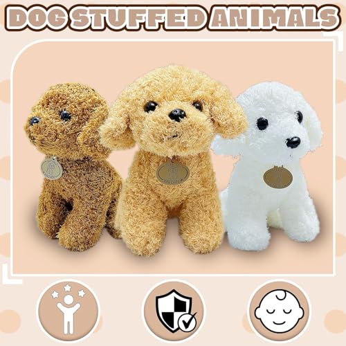 LoYuSenn 10-Inch Brown Teddy Dog Stuffed Animal - Soft Plush Puppy for Kids and Gifts