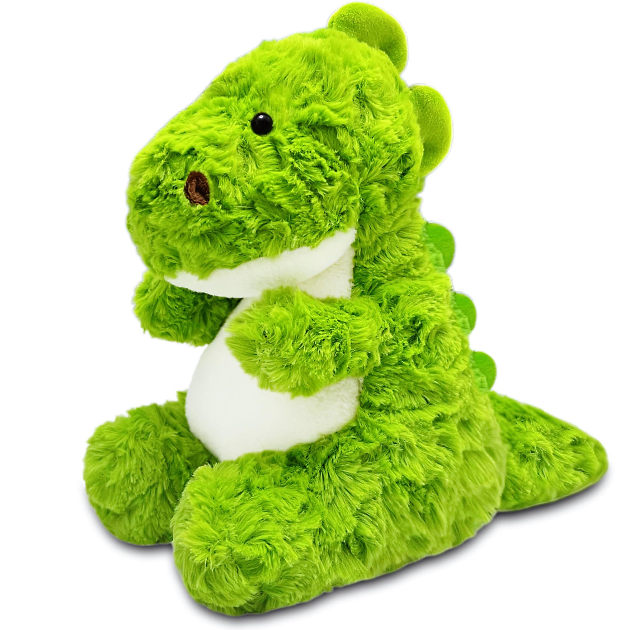 LoYuSenn Green Dinosaur Stuffed Animal – 12-Inch Soft Dino Plush Toy for Kids