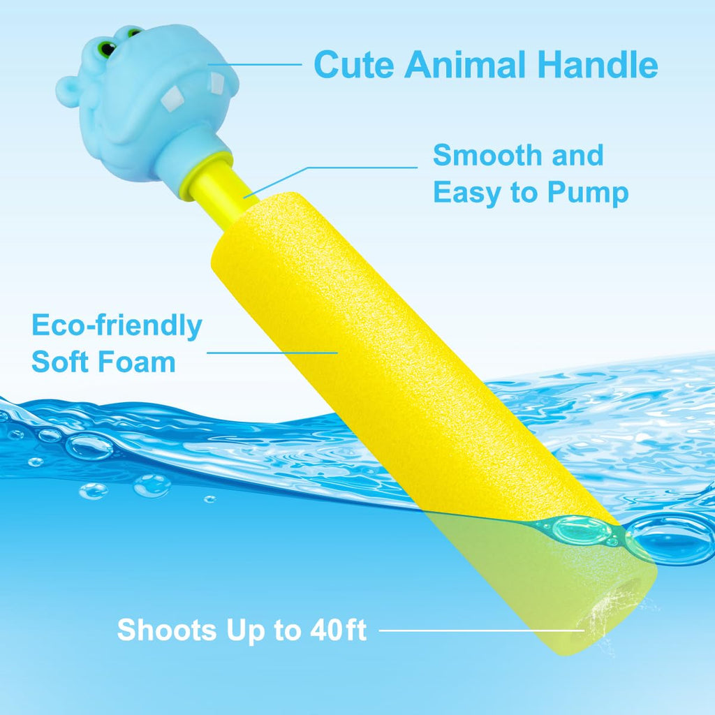 LQYoyz 6-Pack Water Guns - 40ft Range, Floating Blasters for Kids Ages 3-12, Summer Pool Beach Toy