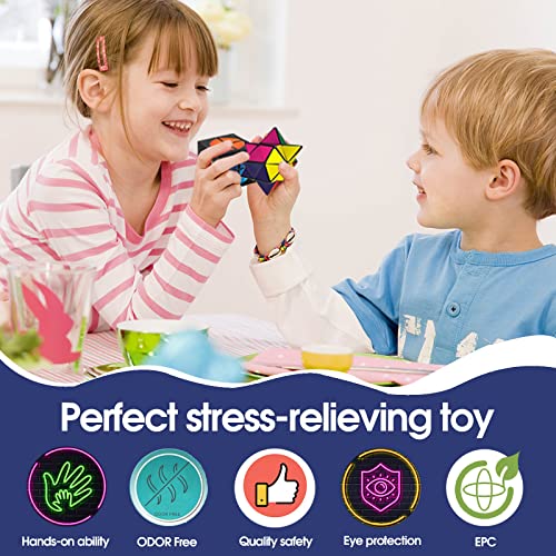 Luaxkpi 2-in-1 Magic Cube Fidget Toy – Educational Toy for Boys Girls Ages 7-12, Space Planet Design