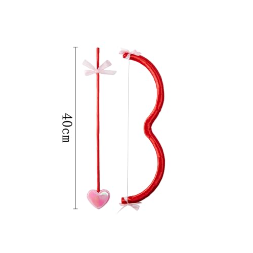 Lucakuins Cupid Mini Bow Arrow Set – Foam & Cloth Costume Prop for Valentine's Day or Halloween