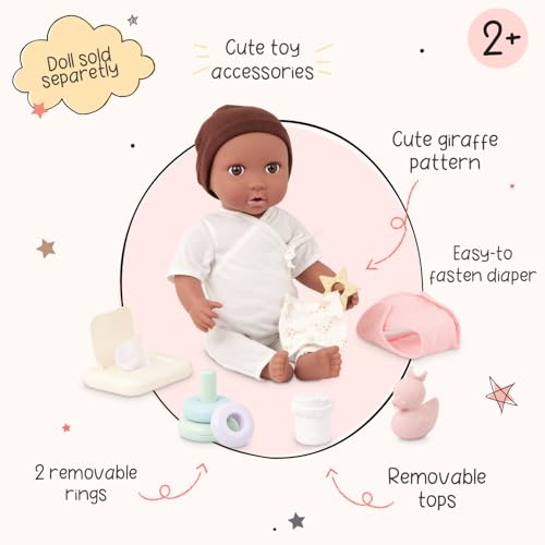 LullaBaby 9-Piece Changing Set – Baby Doll Accessories for Nurturing Pretend Play, Ages 2+