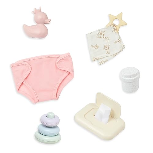 LullaBaby 9-Piece Changing Set – Baby Doll Accessories for Nurturing Pretend Play, Ages 2+