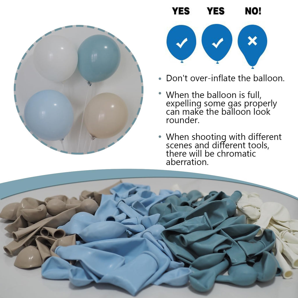 LULUMIKA 139-Piece Dusty Blue Balloon Garland Arch Kit for Baby Shower, Birthday, Wedding
