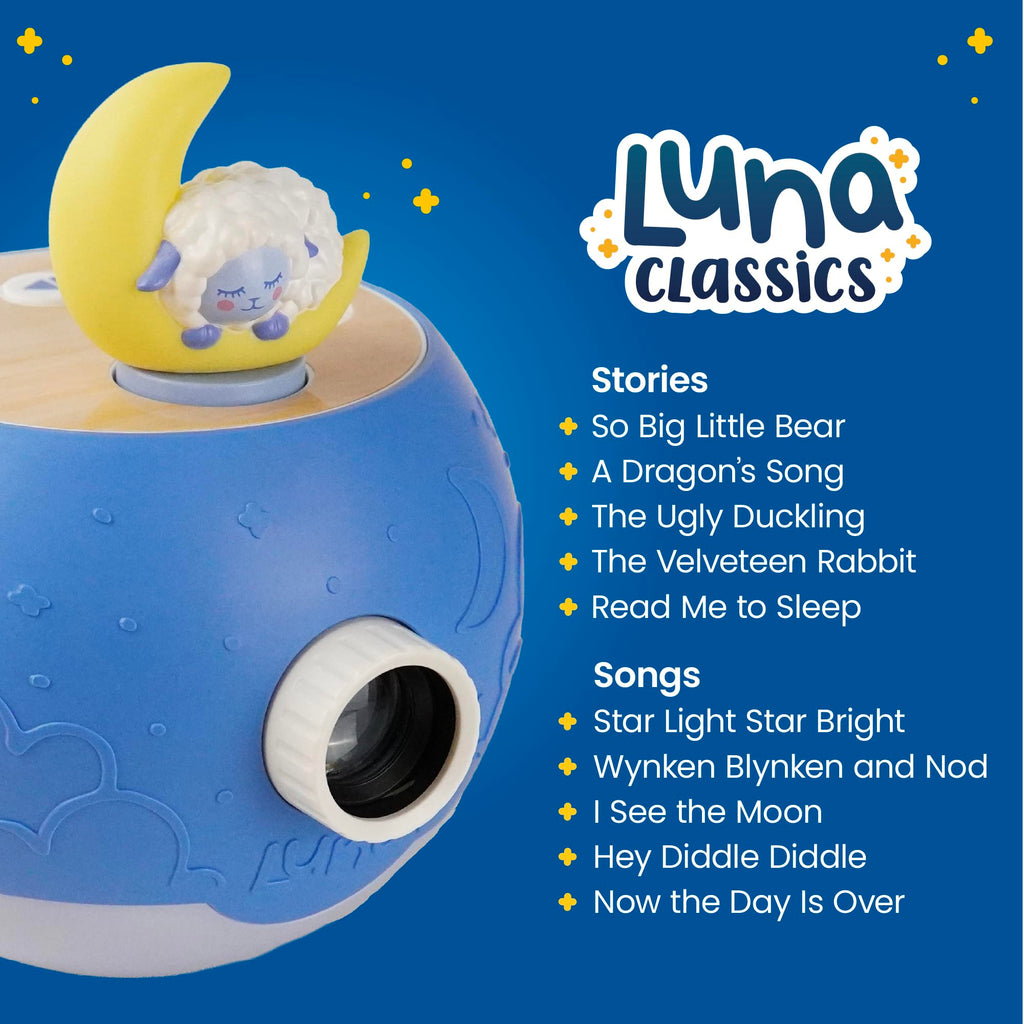 Luna Storytime Bedtime Figurine Cartridge – 5 Stories & 5 Lullabies (Over 30 Min) | Ages 3+