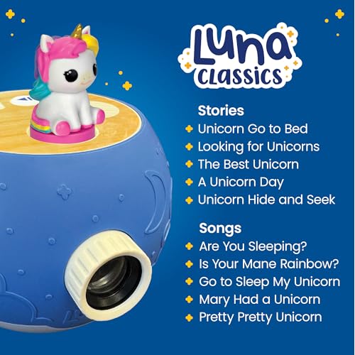 Luna Storytime Unicorn Figurine Cartridge – 5 Stories & 5 Songs, Over 30 Minutes of Audio, Screen-Free Bedtime Fun for Ages 3+