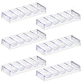 LUOBAO Acrylic Poker Chip Tray – Clear Organizer for 100 Standard Casino Chips, Ideal for Texas Hold'em, Blackjack, and Poker Nights