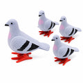 LUOZZY Wind-Up Pigeon Set of 4 – Clockwork Jumping Bird Toys for Decor and Party Favors