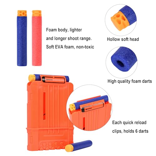 LUUFAN Kids Tactical Vest Kit for Nerf Guns – 40 Darts, Clips, Mask & Glasses