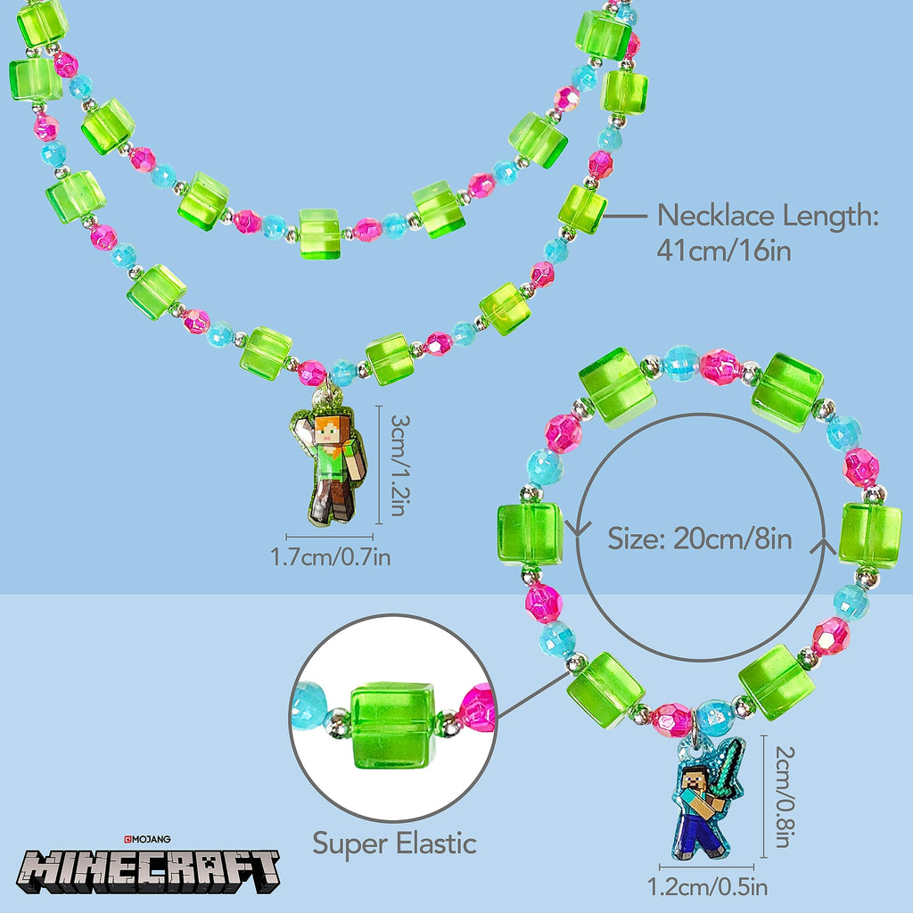 LUV HER 3-Piece Princess Jewelry Set for Girls | Beaded Necklace, Bracelets & Ring | Dress-Up Toys Ages 3+