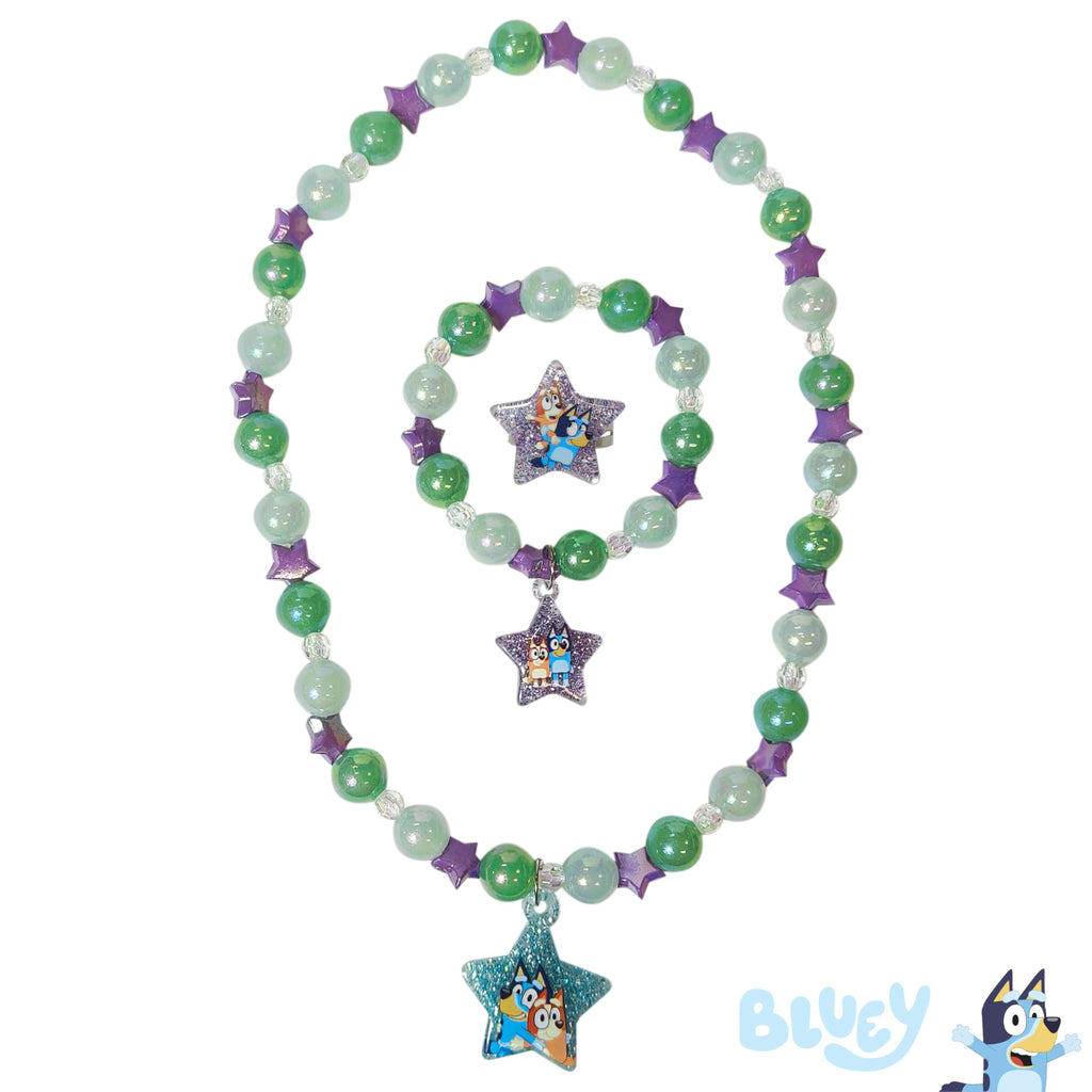 LUV HER Bluey Girl's Jewelry Set – Dress-Up Toy with Necklace, Bracelet & Ring (Ages 3+)