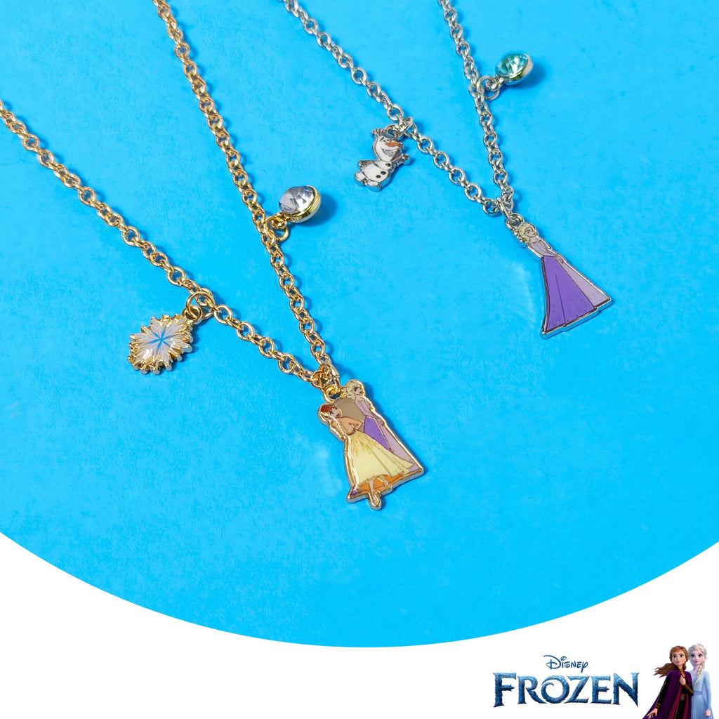LUV HER Disney BFF Necklace Set – Frozen Anna & Elsa Friendship Gifts for Girls Ages 3+