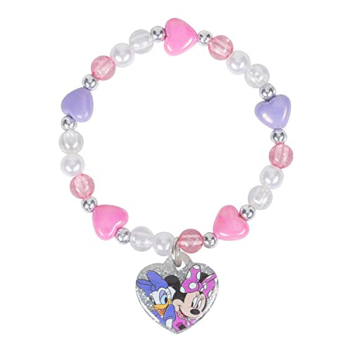 LUV HER Disney Minnie Girls Jewelry Set – Dress-Up Toy with Bead Necklace, Bracelet, and Ring