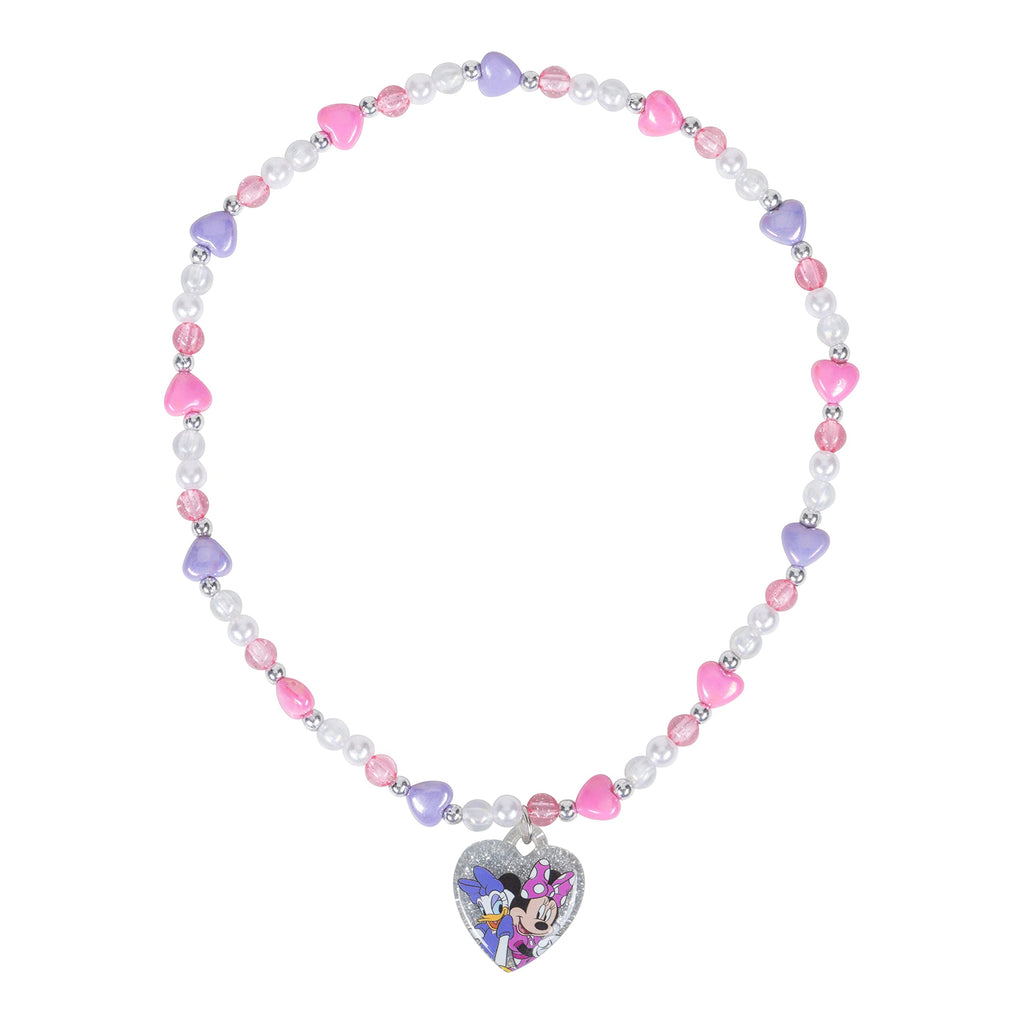 LUV HER Disney Minnie Girls Jewelry Set – Dress-Up Toy with Bead Necklace, Bracelet, and Ring