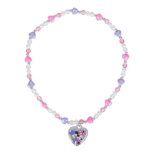 LUV HER Disney Minnie Girls Jewelry Set – Dress-Up Toy with Bead Necklace, Bracelet, and Ring