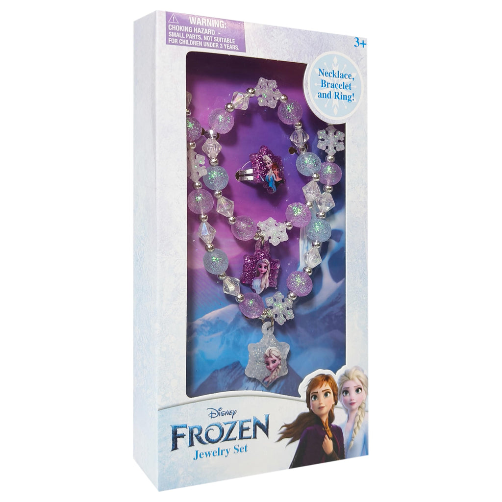 LUV HER Frozen Girls Jewelry Set – Bead Necklaces, Bracelets & Rings Dress-Up Toy (Ages 3+)