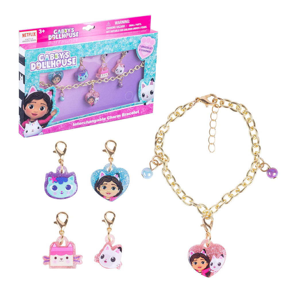 LUV HER Girls Charm Bracelet and Jewelry Box Set – Interchangeable Charms, Ages 3+