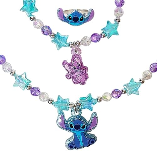 LUV HER Girls Jewelry Set – 3 Piece Princess Necklace, Bracelets & Ring for Toddlers Ages 3+